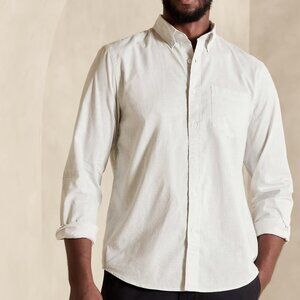 Banana Republic Men's Light Gray SLIM COTTON SHIRT/NWT/L